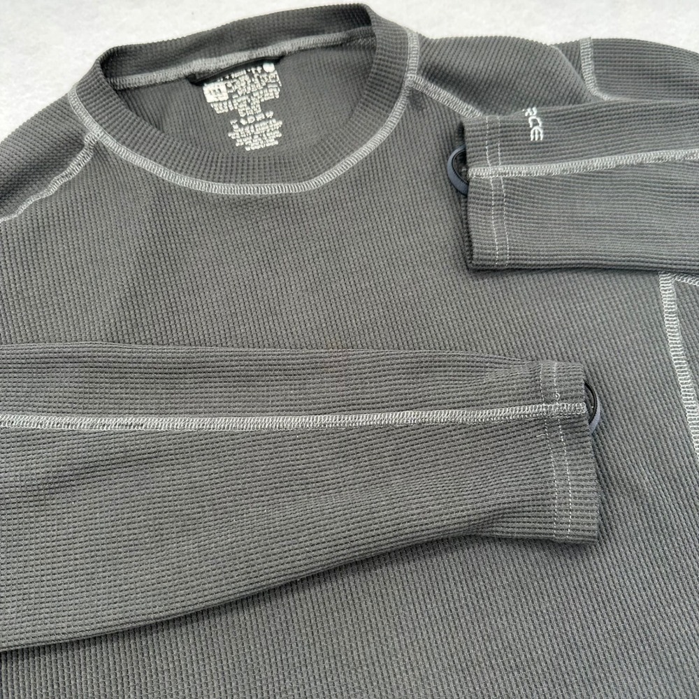Carhartt Force Mens Medium Gray Waffle Knit Thermal Base Layer Long Sleeve Shirt